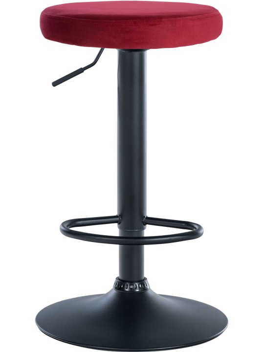 Tabouret de bar Velours Ponte, rouge