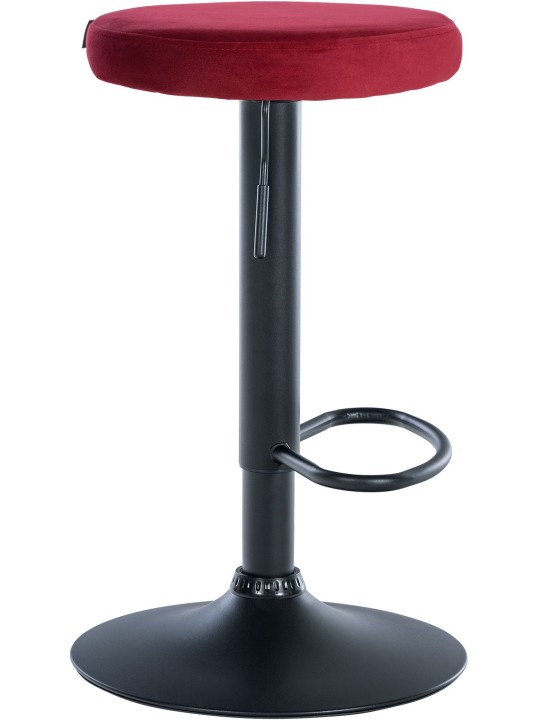 Tabouret de bar Velours Ponte, rouge