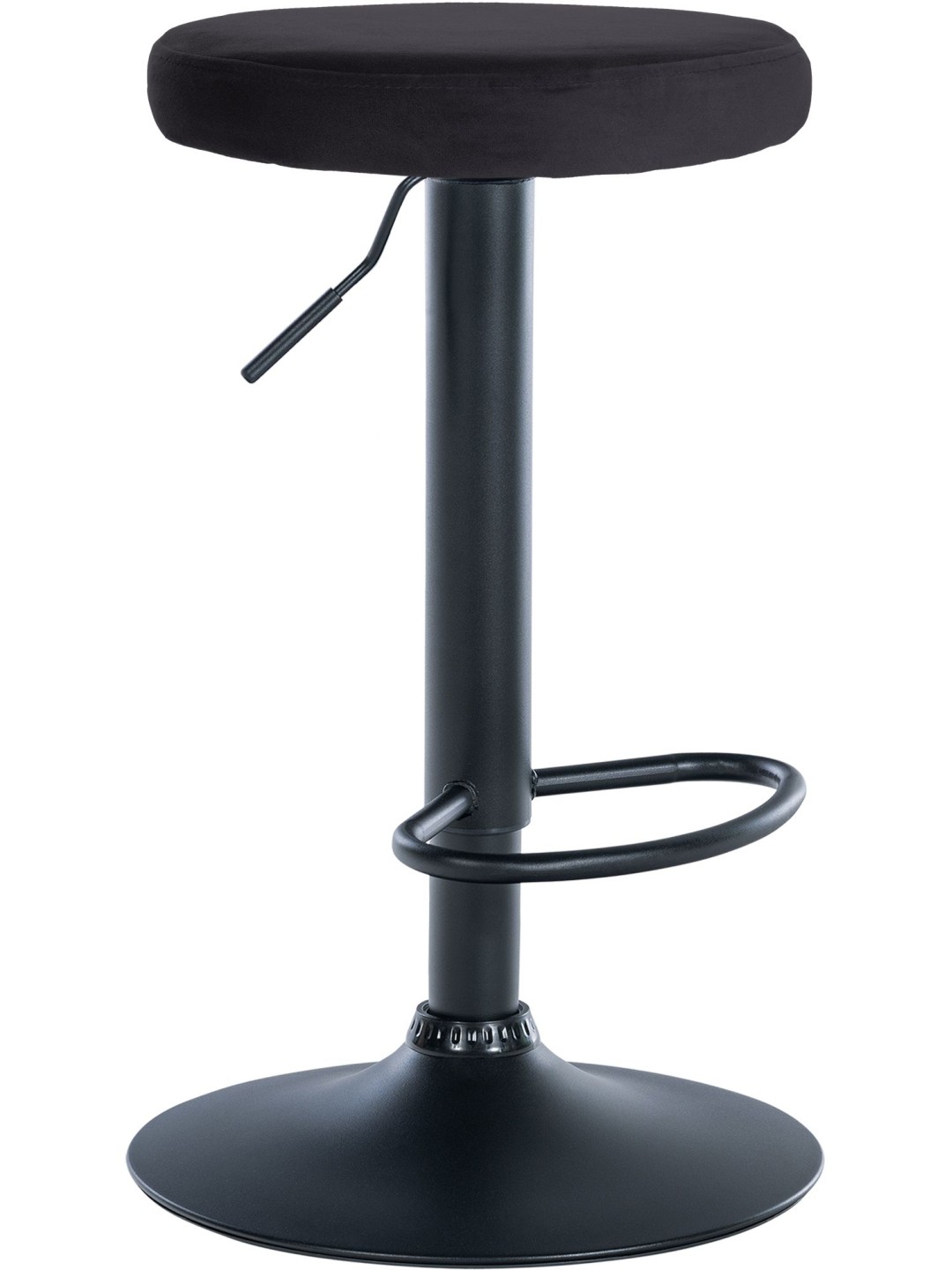 Tabouret de bar Velours Ponte, noir