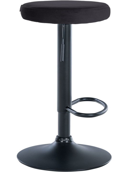 Tabouret de bar Velours Ponte, noir