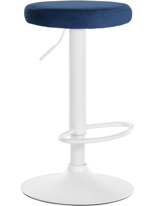 Tabouret de bar Velours Ponte, bleu