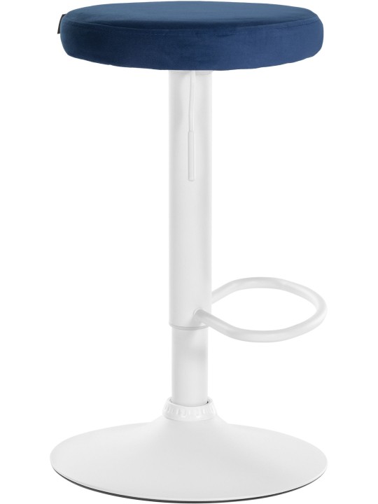 Tabouret de bar Velours Ponte, bleu