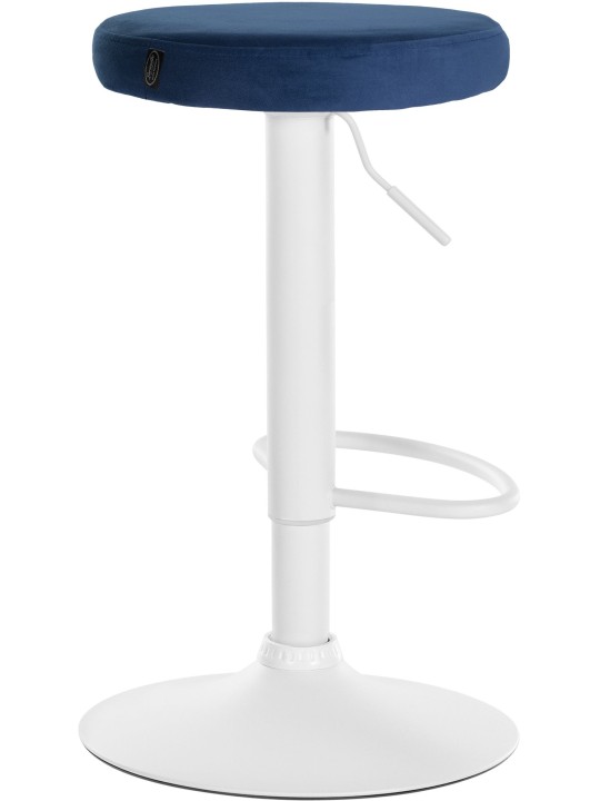 Tabouret de bar Velours Ponte, bleu