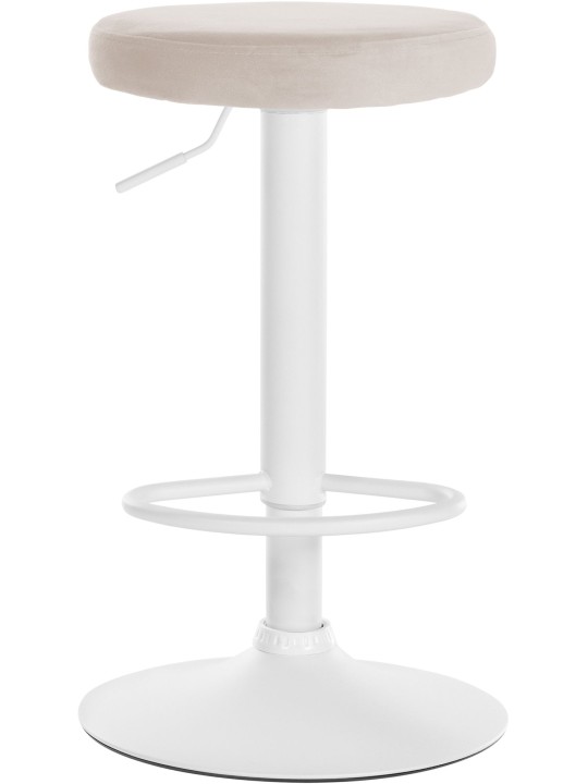 Tabouret de bar Velours Ponte, crème Tabouret de bar Velours Ponte, crème
