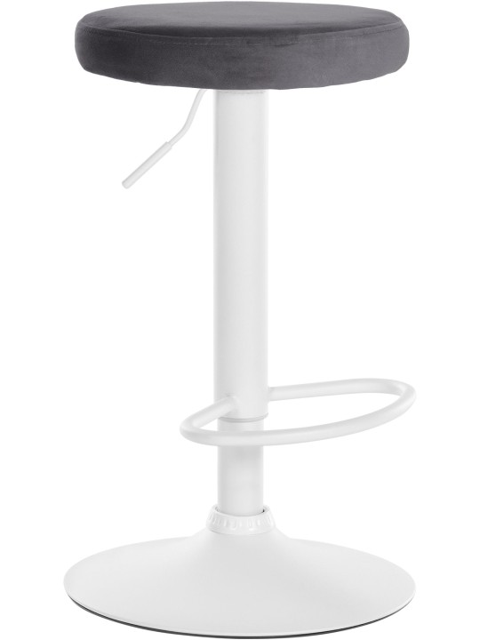 Tabouret de bar Velours Ponte, gris foncé