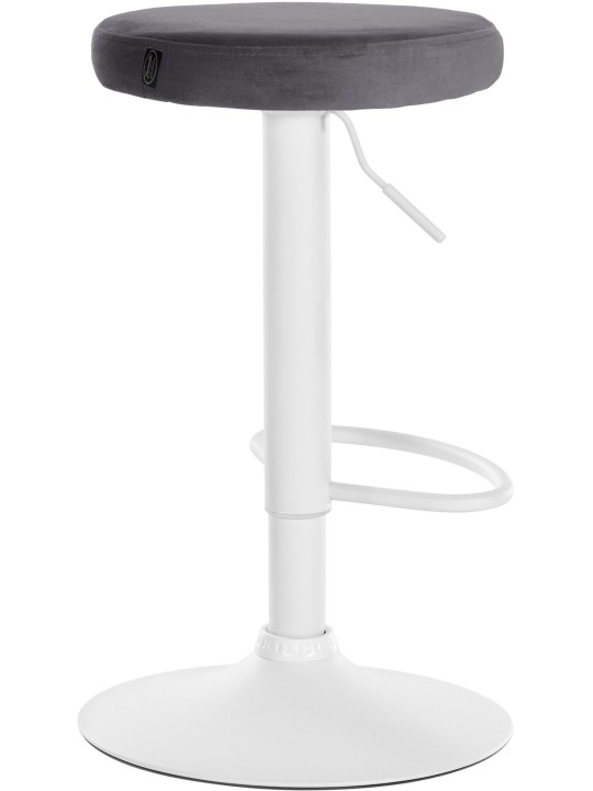 Tabouret de bar Velours Ponte, gris foncé
