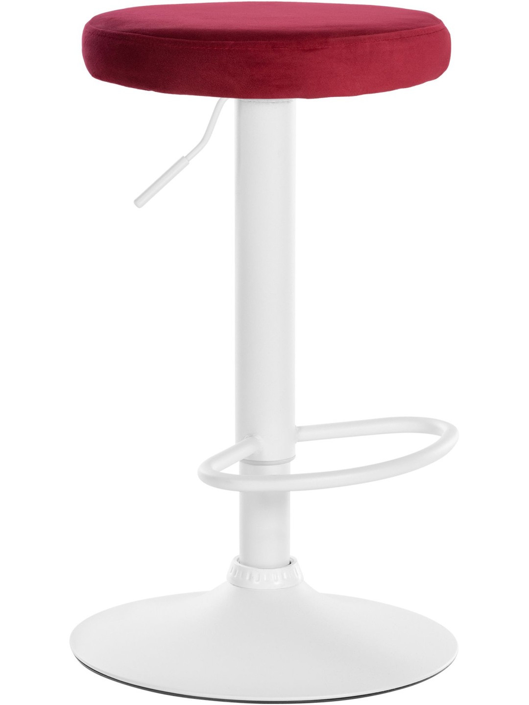 Tabouret de bar Velours Ponte, rouge