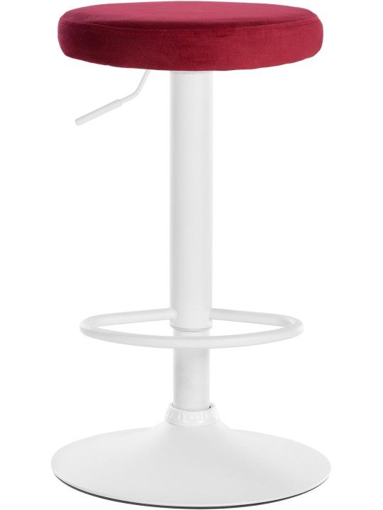 Tabouret de bar Velours Ponte, rouge