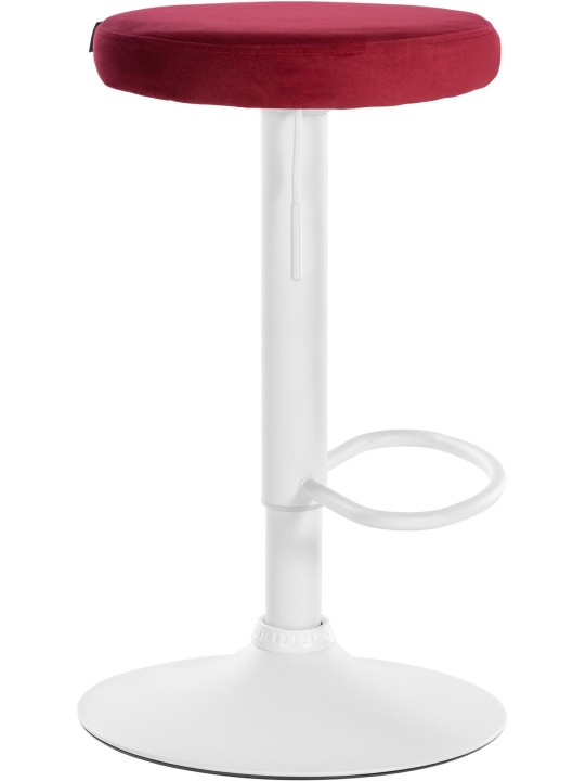 Tabouret de bar Velours Ponte, rouge