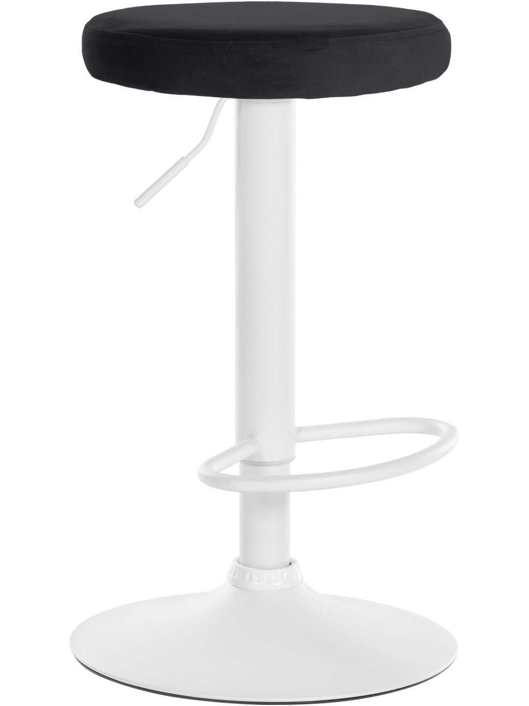 Tabouret de bar Velours Ponte, noir