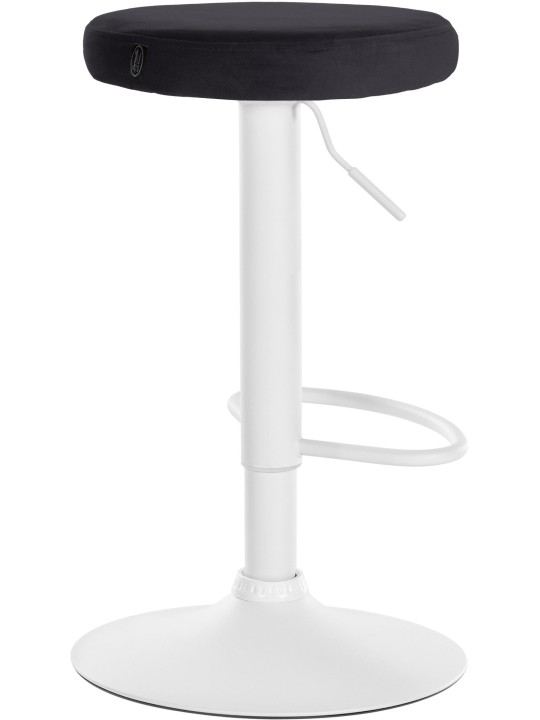 Tabouret de bar Velours Ponte, noir