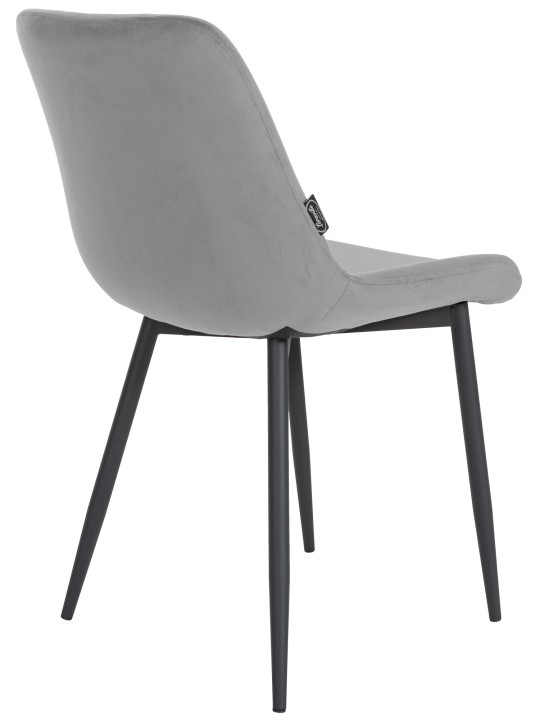Chaise de salle à manger velours Victoria, gris Chaise de salle à manger velours Victoria, gris
