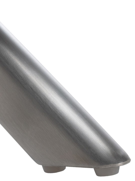 Chaise de salle à manger Swing velours acier inoxydable, gris foncé