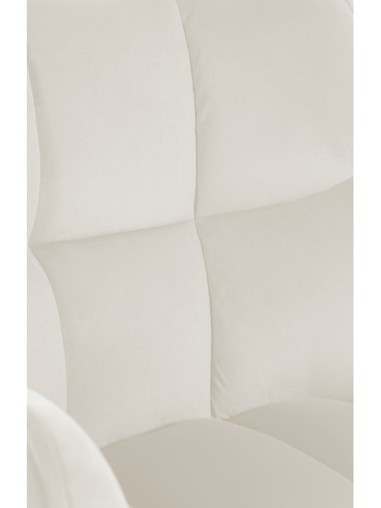 Chaise de salle à manger pivotante en velours, crème Chaise de salle à manger pivotante en velours, crème
