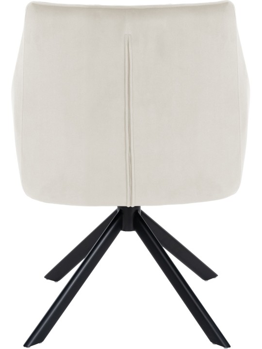 Chaise de salle à manger pivotante en velours, crème Chaise de salle à manger pivotante en velours, crème