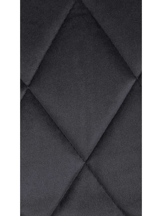 Tabouret de bar Lazio velours chrome, gris foncé Tabouret de bar Lazio velours chrome, gris foncé