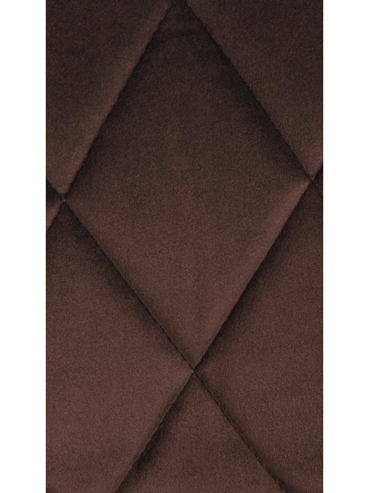 Tabouret de bar Lazio velours, brun