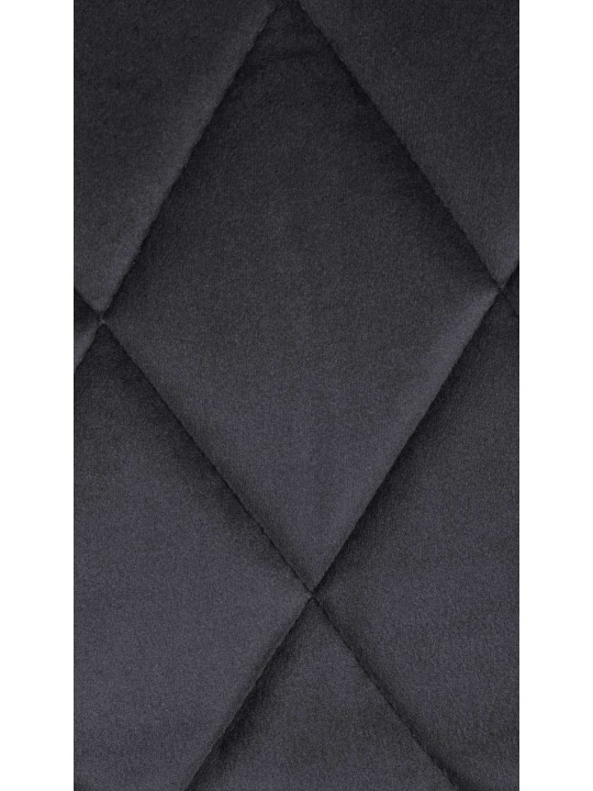 Tabouret de bar Lazio velours, gris foncé