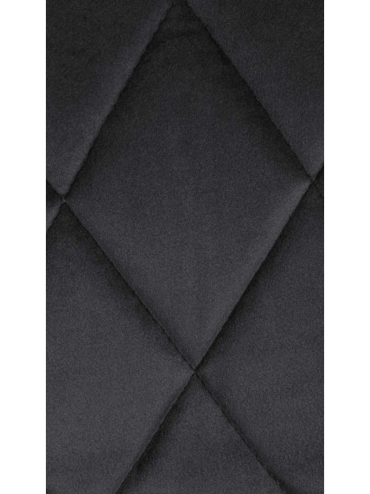 Tabouret de bar Lazio velours, noir