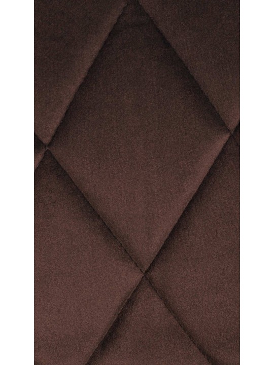 Tabouret de bar Lazio velours, brun