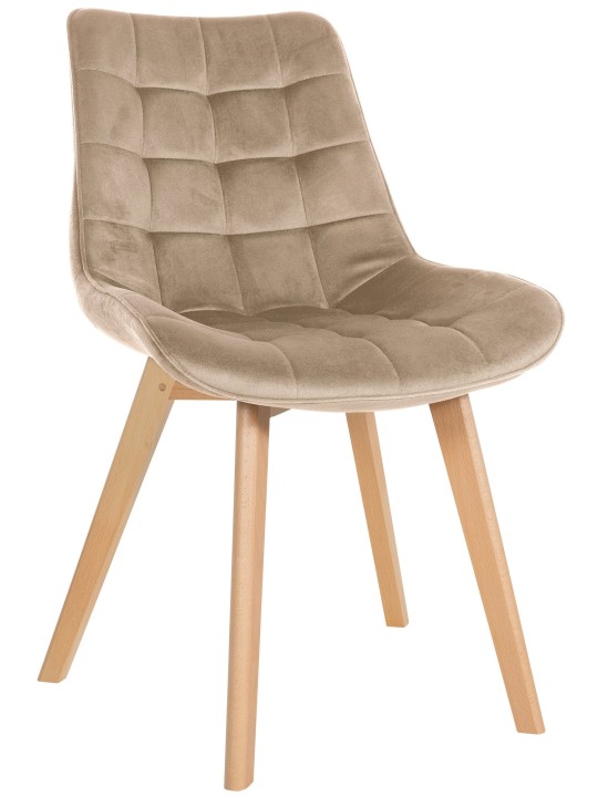 Chaise Brook velours, brun