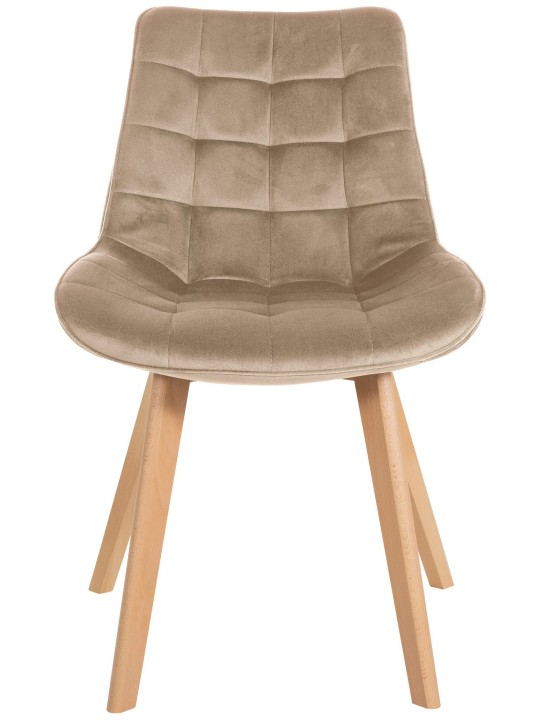 Chaise Brook velours, brun