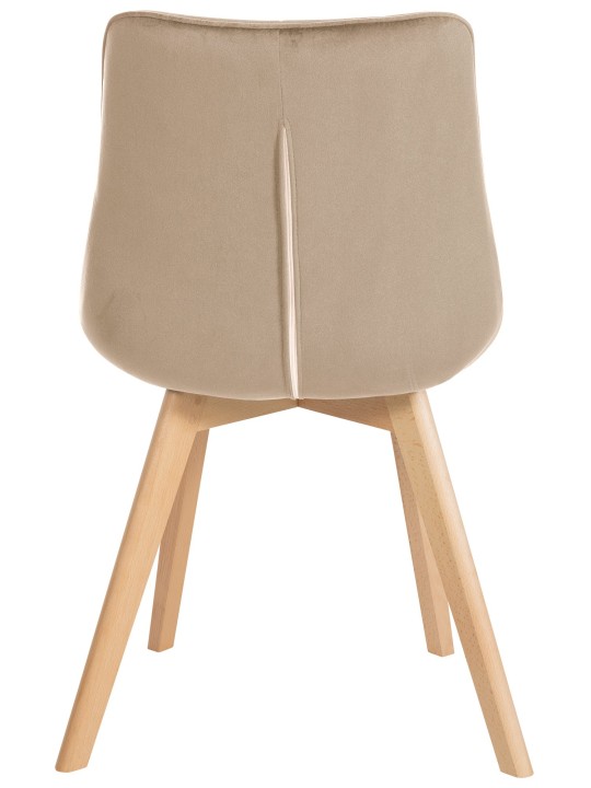 Chaise Brook velours, brun