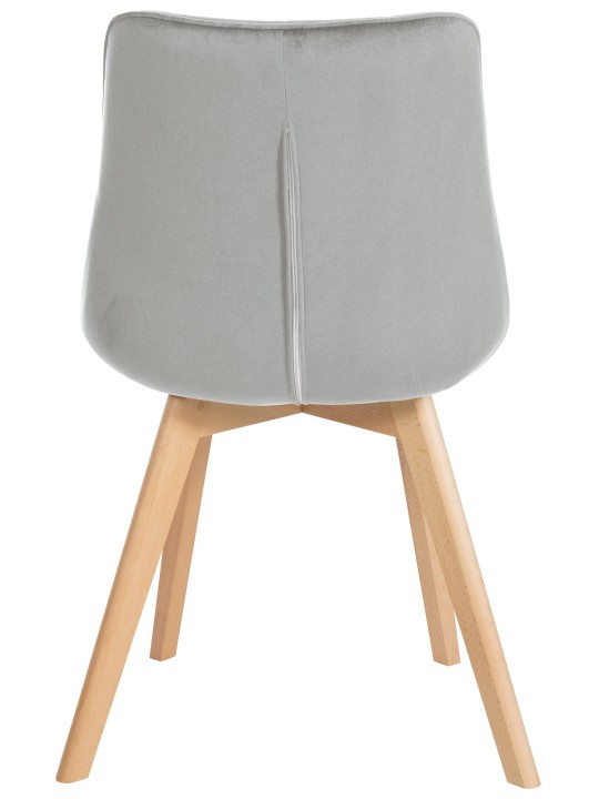 Chaise Brook velours, gris