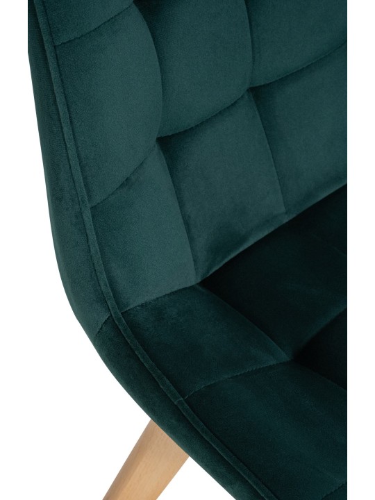 Chaise Brook velours, vert