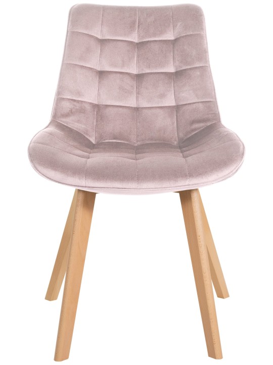 Chaise Brook velours, rose