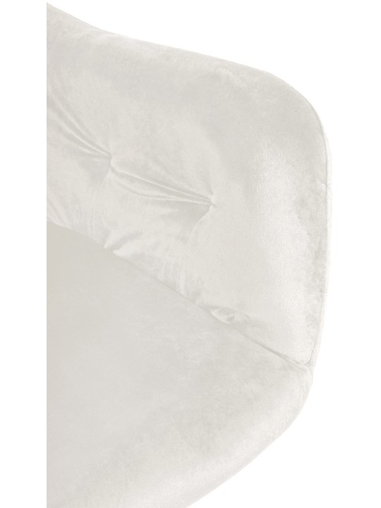 Chaise de salle à manger en velours Stanley, crème Chaise de salle à manger en velours Stanley, crème