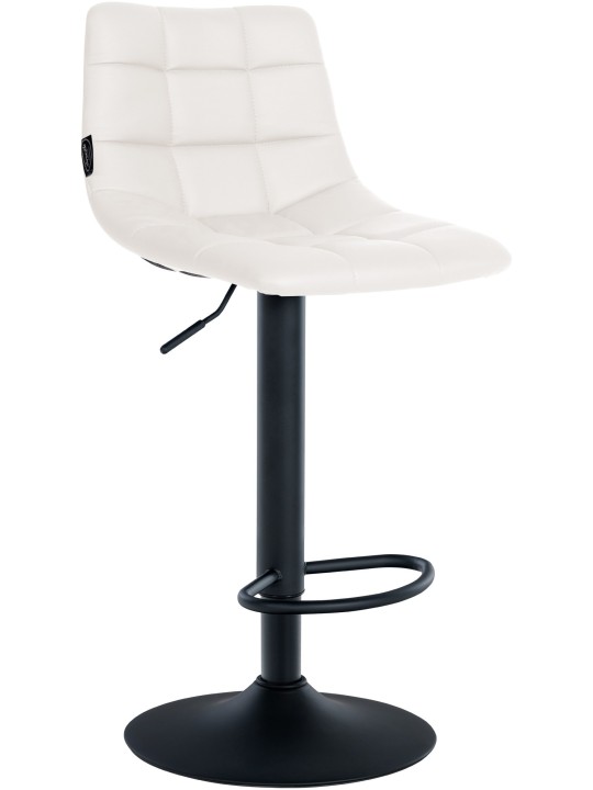 Lot de 2 tabourets de bar Jerry simili cuir, blanc