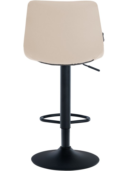 Lot de 2 tabourets de bar Jerry simili cuir, crème