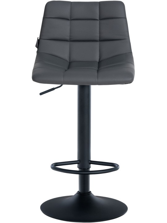 Lot de 2 tabourets de bar Jerry simili cuir, gris