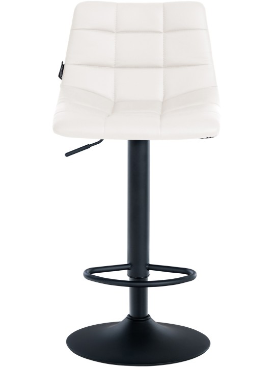 Lot de 2 tabourets de bar Jerry simili cuir, blanc