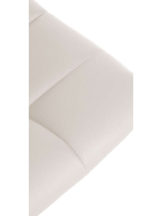 Lot de 2 tabourets de bar Jerry simili cuir, blanc