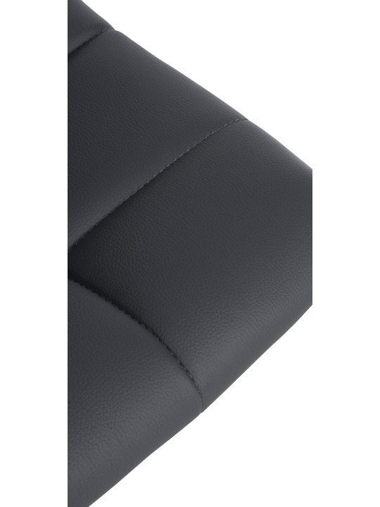 Lot de 2 tabourets de bar Jerry simili cuir chromé, gris