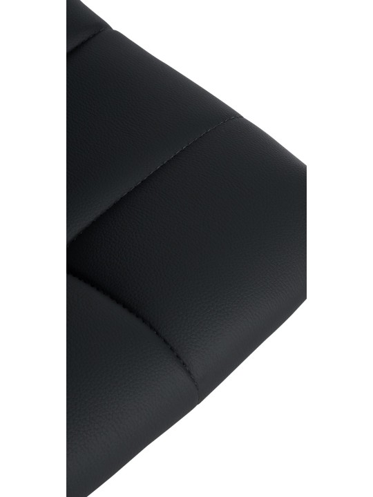 Lot de 2 tabourets de bar Jerry simili cuir chromé, noir