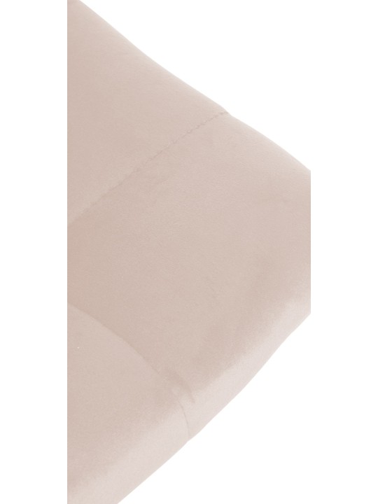 Lot de 2 tabourets de bar Jerry velours chrome, beige