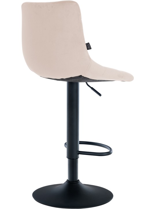 Lot de 2 tabourets de bar Jerry velours, beige Lot de 2 tabourets de bar Jerry velours, beige