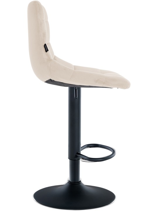 Lot de 2 tabourets de bar Jerry velours, crème Lot de 2 tabourets de bar Jerry velours, crème