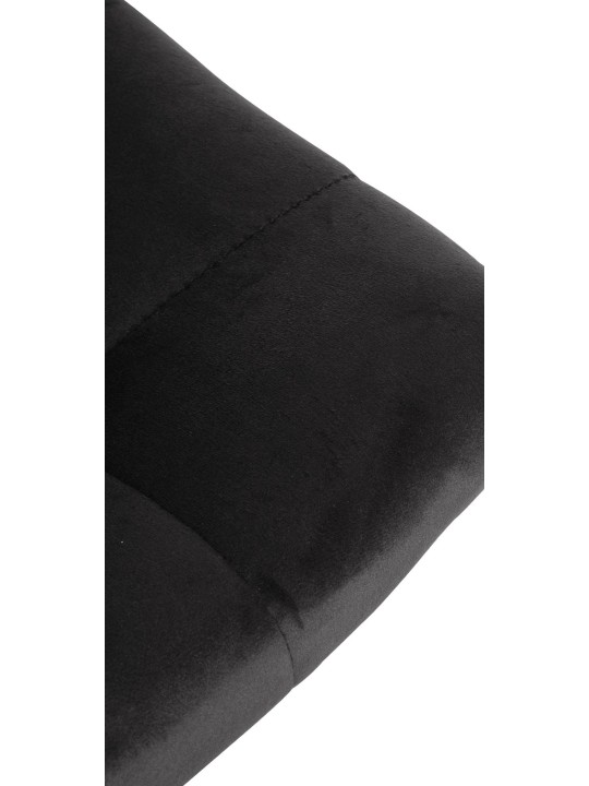 Lot de 2 tabourets de bar Jerry velours, noir