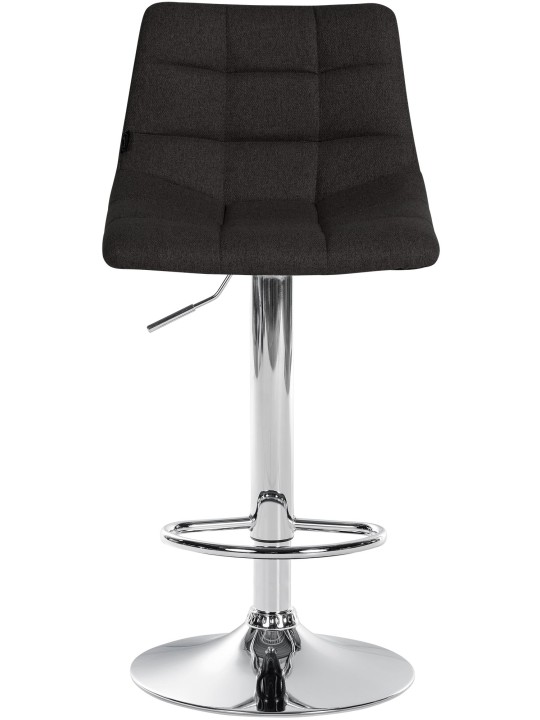 Lot de 2 tabourets de bar Jerry tissu chrome, noir