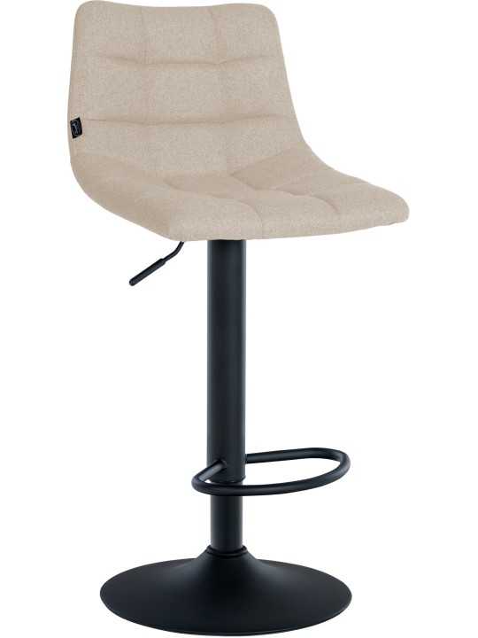 Lot de 2 tabourets de bar Jerry tissu, crème