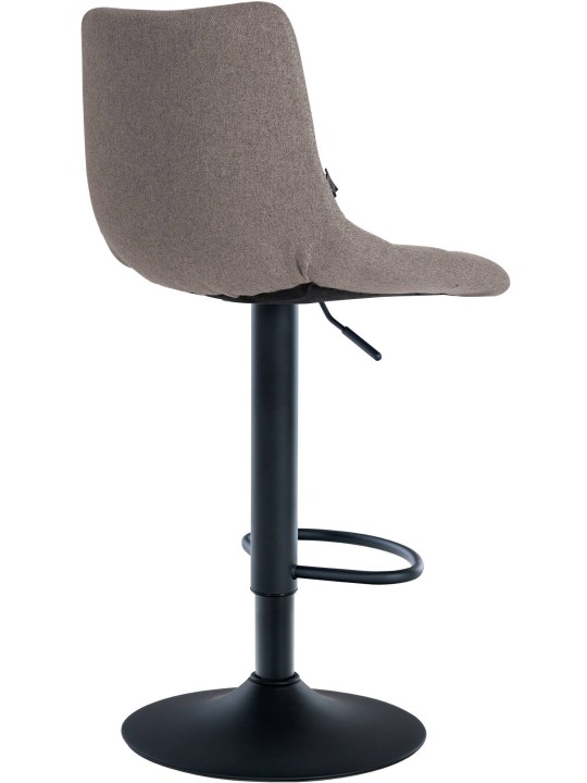 Lot de 2 tabourets de bar Jerry tissu, gris