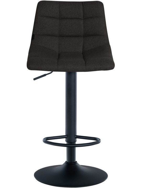 Lot de 2 tabourets de bar Jerry tissu, noir