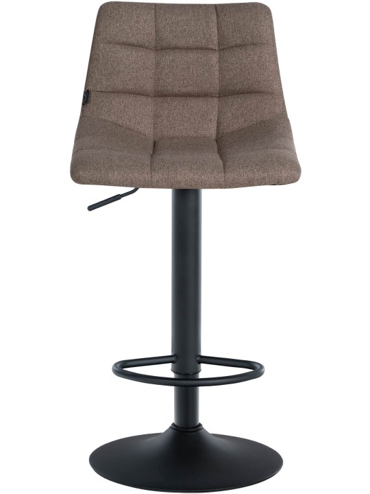 Lot de 2 tabourets de bar Jerry tissu, taupe