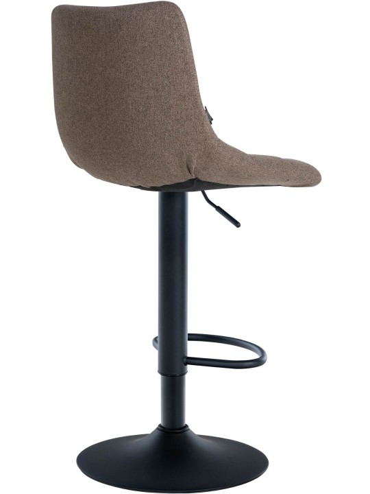 Lot de 2 tabourets de bar Jerry tissu, taupe