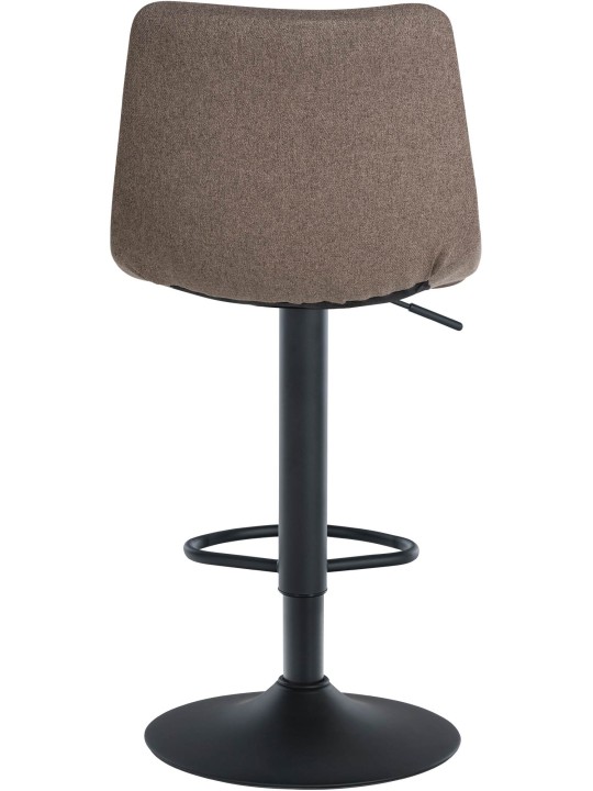 Lot de 2 tabourets de bar Jerry tissu, taupe