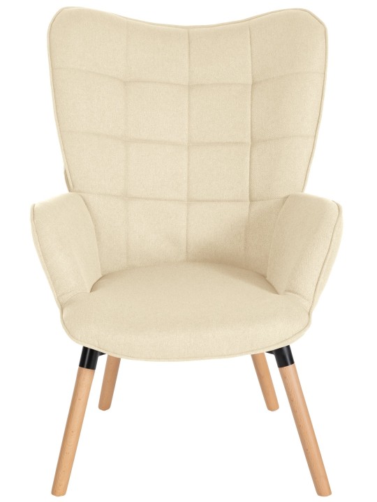 Fauteuil Garding tissu, crème